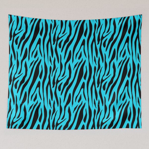Item preview, mcbling series 8 neon blue and black zebra print designed and sold by quinnhopp.