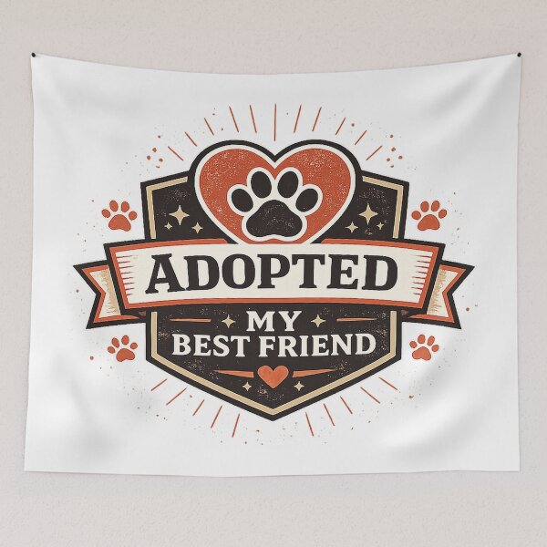Item preview, Adopted My Best Friend Rescue Dog Adoption Design designed and sold by CLOUTKULT.