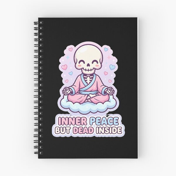 Item preview, Kawaii Skeleton Meditation – Inner Peace but Dead Inside designed and sold by Pluto ⭐️.