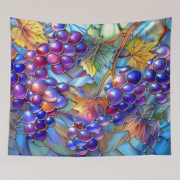 Item preview, Vibrant Grapevine  Stained Glass Design designed and sold by MargaretWiktor.