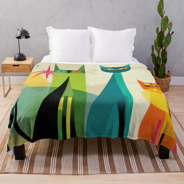 Item preview, Colorful cats in a modern design designed and sold by anytka.