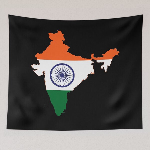 Item preview, Flag Map of India designed and sold by DreamBrushy.