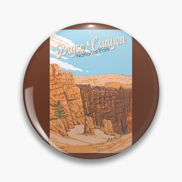 Item preview, Bryce Canyon National Park Landscape Illustration Travel Art Vintage designed and sold by KrisSidDesigns.