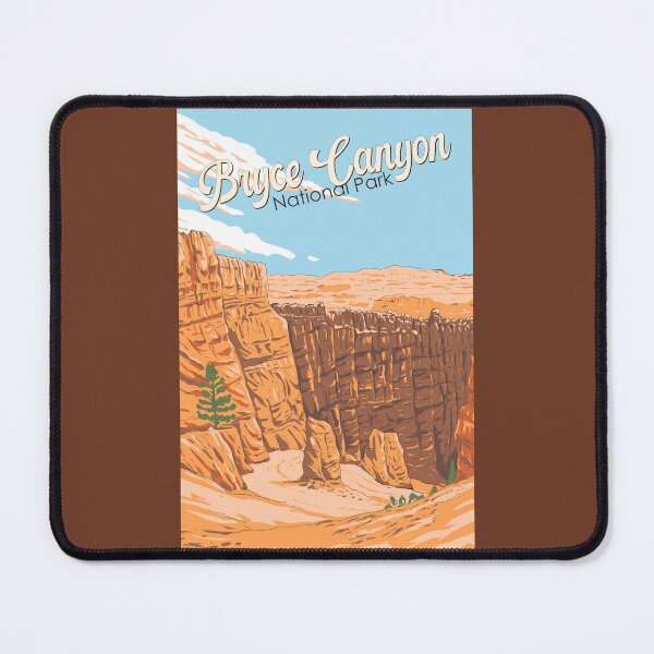 Item preview, Bryce Canyon National Park Landscape Illustration Travel Art Vintage designed and sold by KrisSidDesigns.