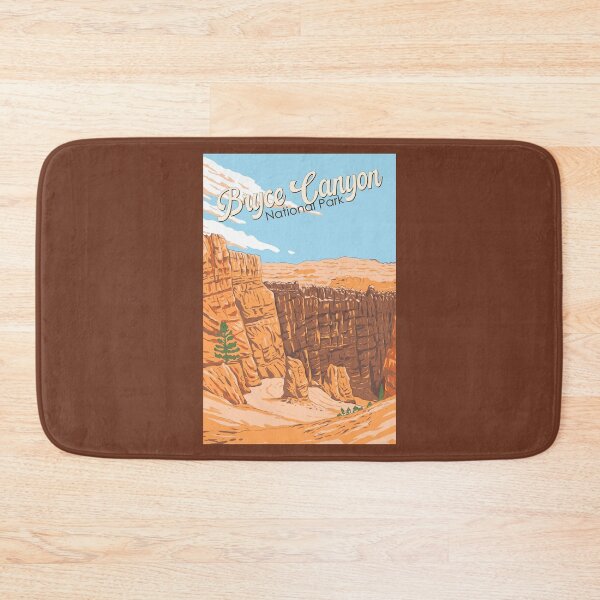 Item preview, Bryce Canyon National Park Landscape Illustration Travel Art Vintage designed and sold by KrisSidDesigns.