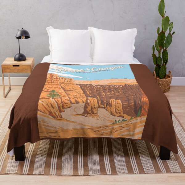 Item preview, Bryce Canyon National Park Landscape Illustration Travel Art Vintage designed and sold by KrisSidDesigns.