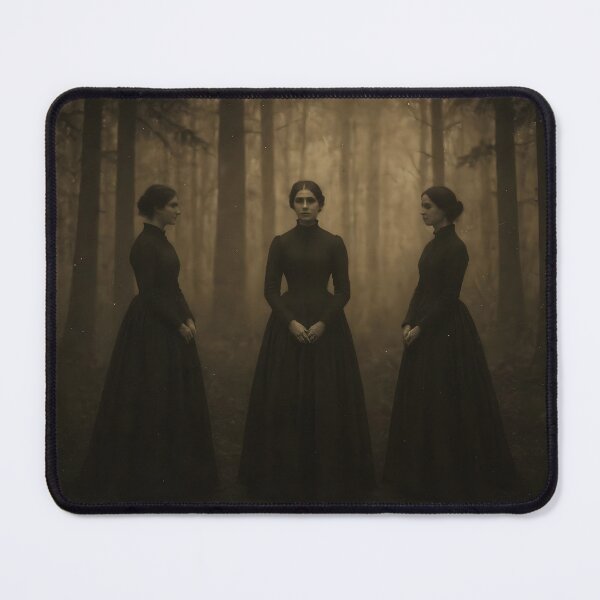 Item preview, Three Ghostly Women in Forest – Vintage Sepia Soul Aesthetic Photo designed and sold by EmeraldeaArt.