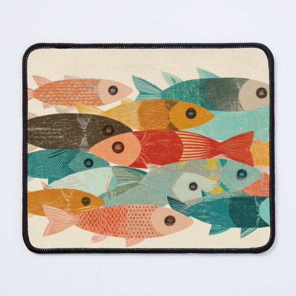 Item preview, Fish swim together brightly designed and sold by anytka.