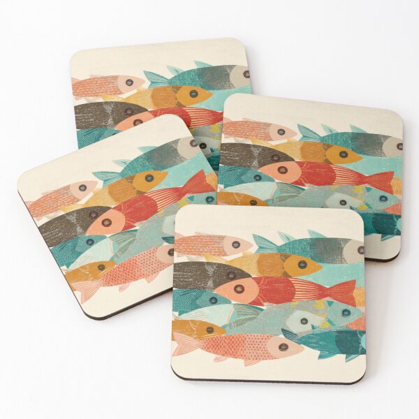 Item preview, Fish swim together brightly designed and sold by anytka.