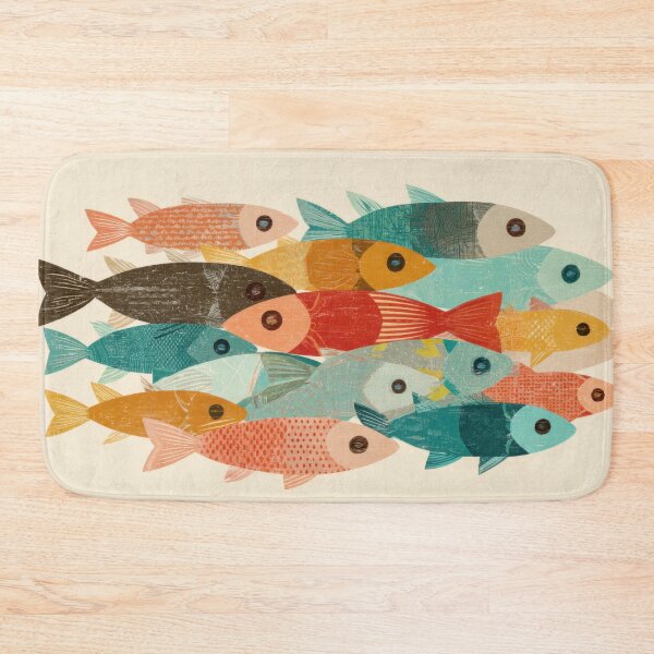 Item preview, Fish swim together brightly designed and sold by anytka.