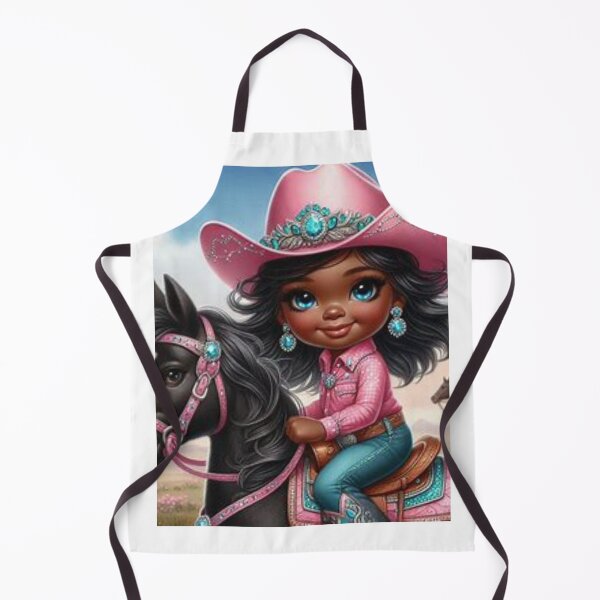 Item preview, Turquoise Trail Princess – Pink Cowgirl Girl with Horse designed and sold by Lucienne Reimagined.