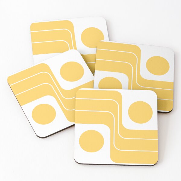 Item preview, Retro Geometric Stripes 230 Yellow and White designed and sold by tonymagnerart.