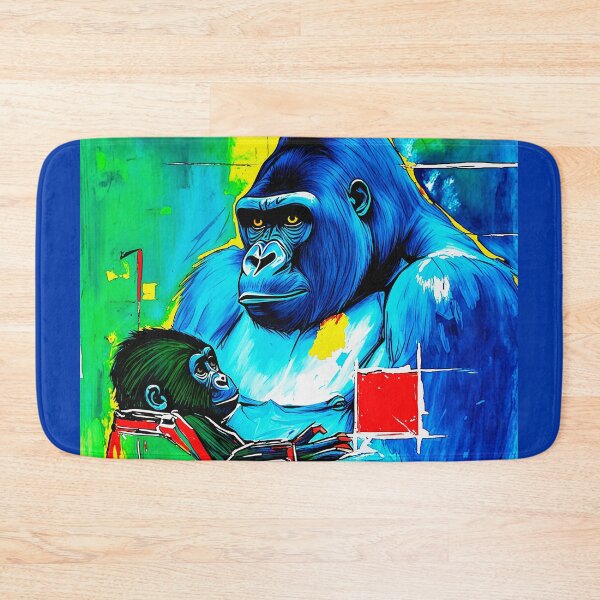 Item preview, Gorilla with baby gorilla colorful abstract designed and sold by LioTou.