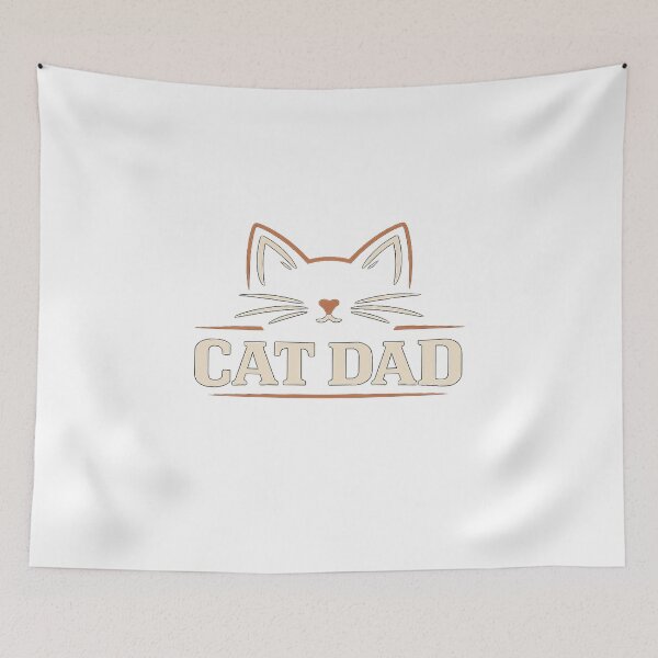 Artikelvorschau, Cat Dad Minimalist Cat Lover Gift Design entworfen und verkauft von CLOUTKULT.