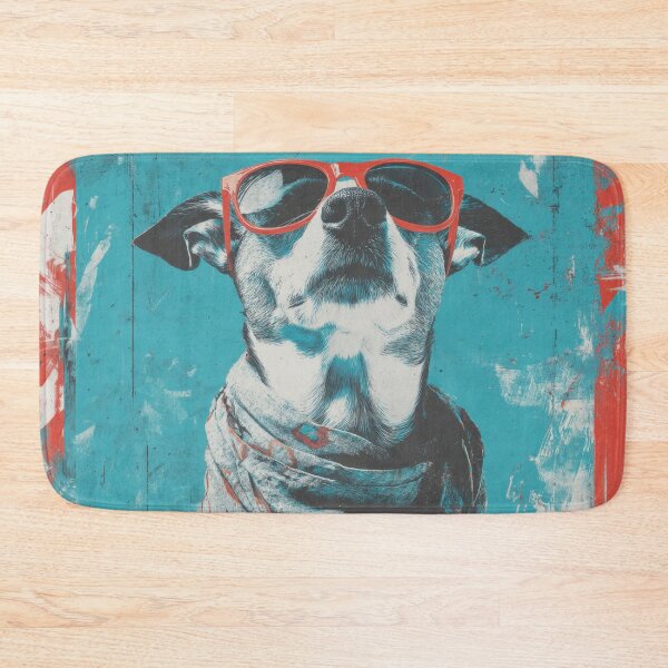 Item preview, Dog wears sunglasses and scarf designed and sold by anytka.