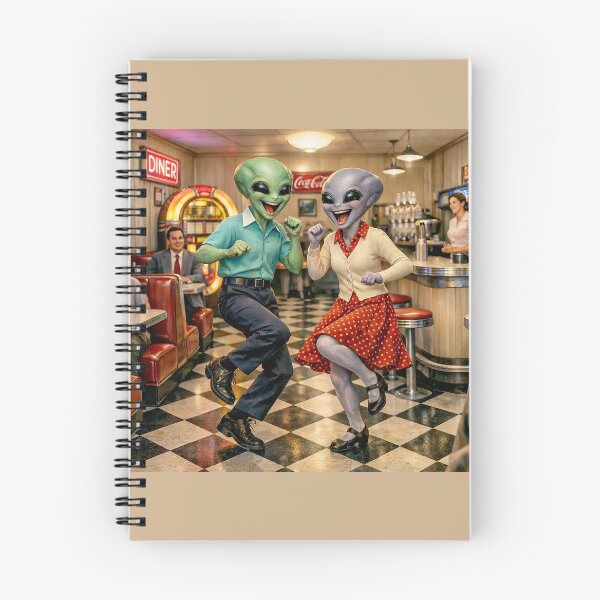 Item preview, Alien Couple Rocking and Rolling in a 50's Diner designed and sold by CarolM.