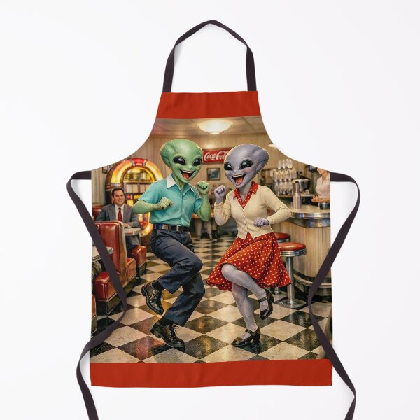 Item preview, Alien Couple Rocking and Rolling in a 50's Diner designed and sold by CarolM.