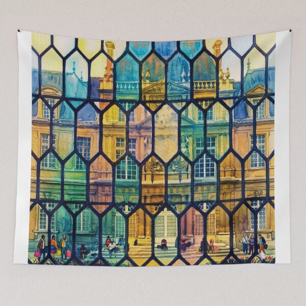 Item preview, The World in Panes - European Palace Watercolor Art Print designed and sold by DunnDunnDunnDunn.
