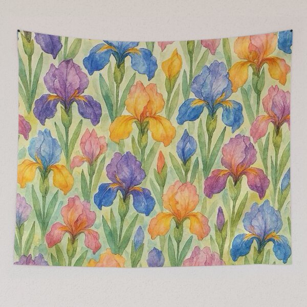 Item preview, Spring Iris Meadow  designed and sold by TinCatOutPost.