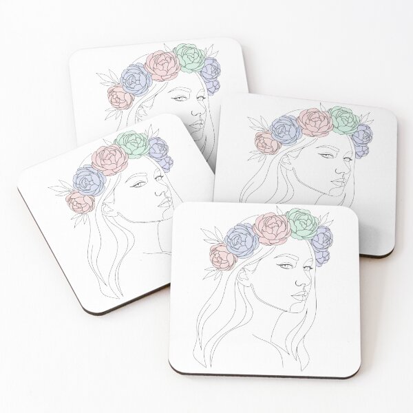 Item preview, Beautiful Woman No. 2: Minimalist Fine Line Portrait designed and sold by NoraStudioArt.
