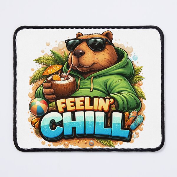 Item preview, Feelin` Chill Capybara – Relaxed Summer Vibe Animal Design designed and sold by ElsterCreative.