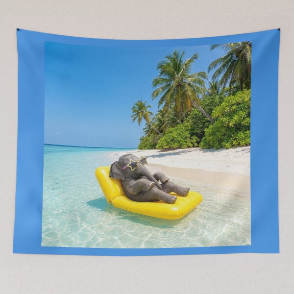Item preview, Baby Elephant in a Tropical Paradise designed and sold by Tridentulus.