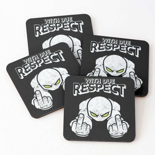 Item preview, WITH DUE RESPECT – Sarcastic Alien Middle Finger | Edgy Dark Humor designed and sold by Cree8if.