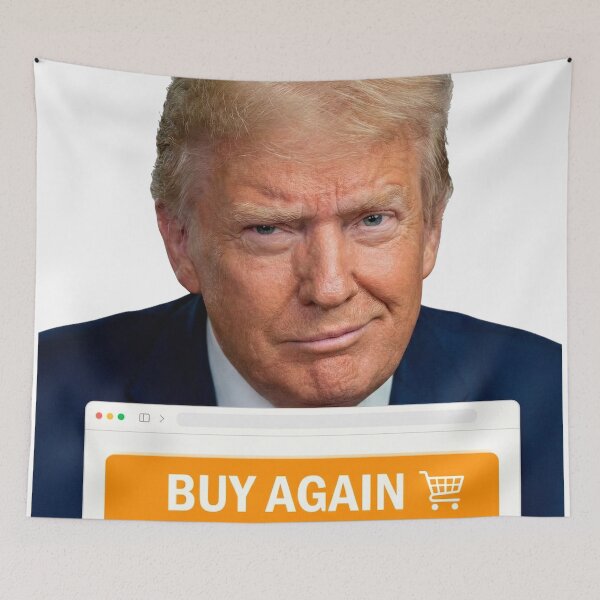Item preview, Buy Again – Political Power and Consumer Culture Illustration designed and sold by WallaceSilvaART.