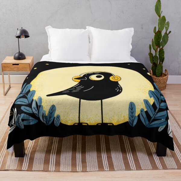 Item preview, Bird listens to music at night designed and sold by anytka.