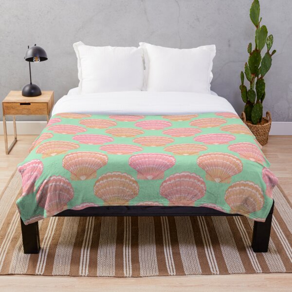 Item preview, Hawaiian Sunrise Shells on Mint Green designed and sold by PD-Coastal.