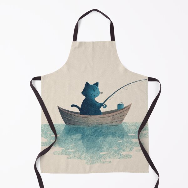 Item preview, Cat fishing in a small boat designed and sold by anytka.