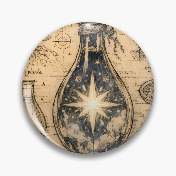 Item preview, Vintage Alchemist Phial Star Light Diagram designed and sold by agearb.