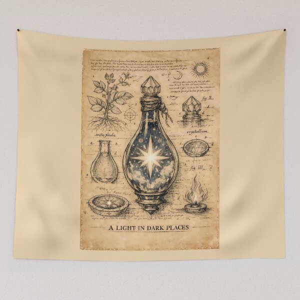 Item preview, Vintage Alchemist Phial Star Light Diagram designed and sold by agearb.