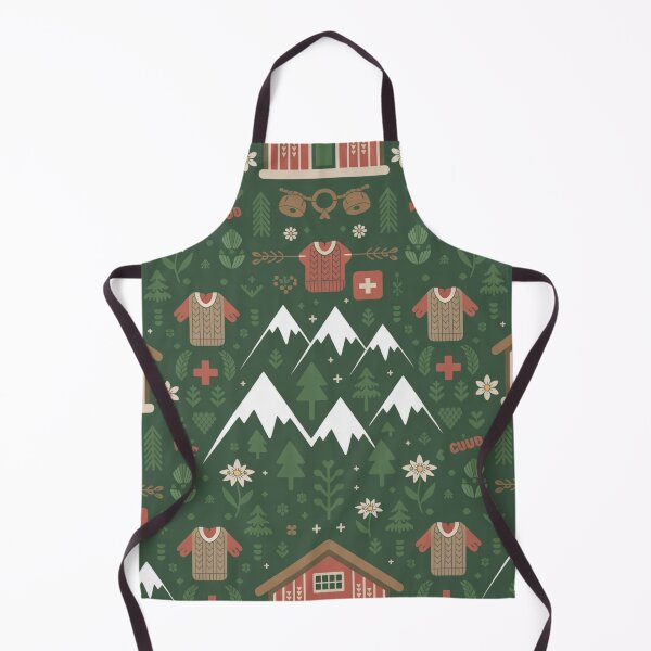 Item preview, Swiss Alpine Seamless Pattern – Chalets, Edelweiss & Traditional Sweaters designed and sold by Midnight Veil Designs.