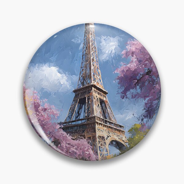 Item preview, Eiffel Tower Among Cherry Blossoms Paris Spring Scene designed and sold by daila70.