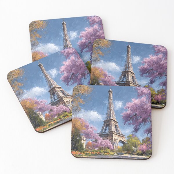 Item preview, Eiffel Tower Among Cherry Blossoms Paris Spring Scene designed and sold by daila70.