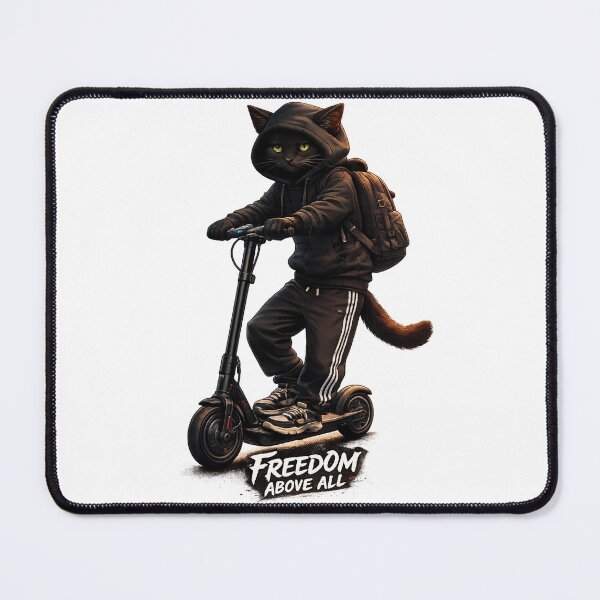 Item preview, Street Cat on Electric Scooter – Freedom Above All designed and sold by IrynaLineArt.