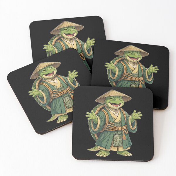 Item preview, Happy Samurai Turtle | Zen Tortoise Ronin | Funny Anime Turtle Shirt | Japanese Style Reptile Art designed and sold by Threadnovax.