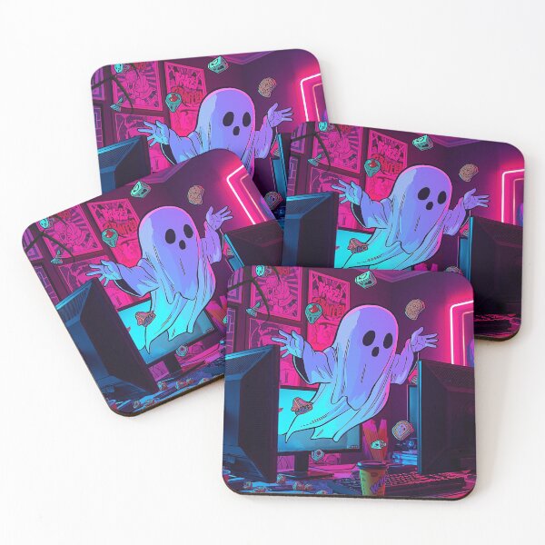 Item preview, Neon Ghost Gamer – Aesthetic Spooky Gaming Vibes designed and sold by BlackBoneArt.