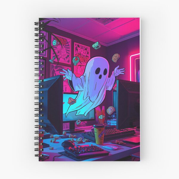 Item preview, Neon Ghost Gamer – Aesthetic Spooky Gaming Vibes designed and sold by BlackBoneArt.