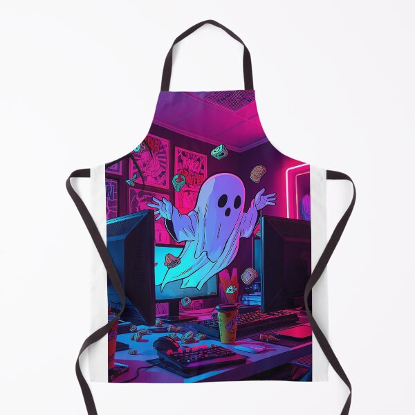 Item preview, Neon Ghost Gamer – Aesthetic Spooky Gaming Vibes designed and sold by BlackBoneArt.