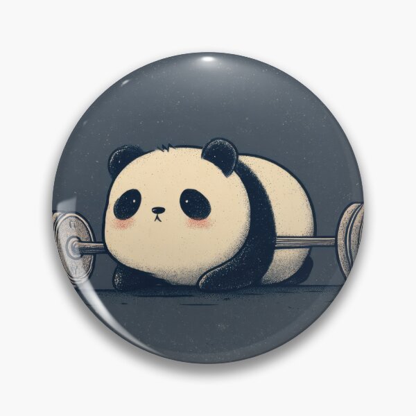 Item preview, Panda lifting weights in a gym designed and sold by anytka.