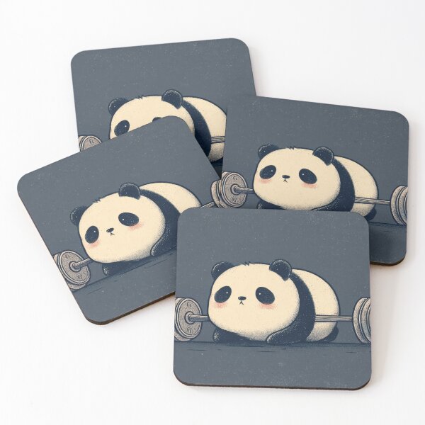 Item preview, Panda lifting weights in a gym designed and sold by anytka.