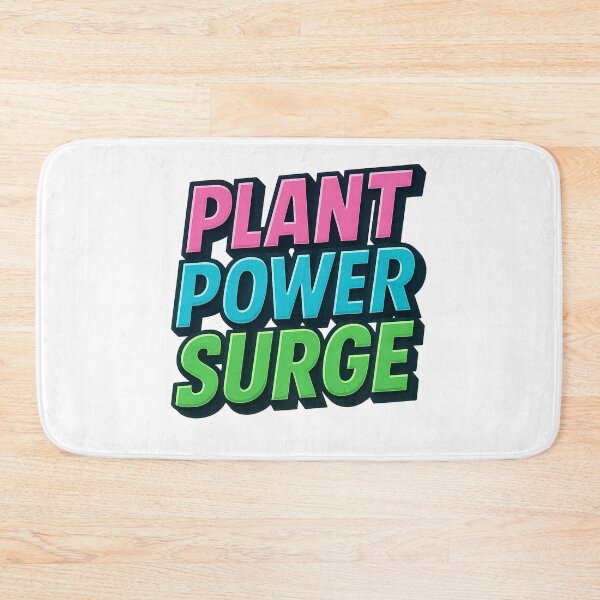 Item preview, Humorous Vegan T-Shirt Design with Bold Neon Typography - Plant Power Surge designed and sold by DrainedUwU.