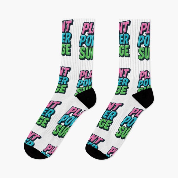 Item preview, Humorous Vegan T-Shirt Design with Bold Neon Typography - Plant Power Surge designed and sold by DrainedUwU.