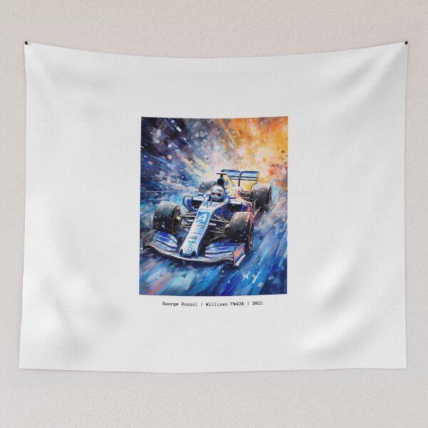 Item preview, George Russel Williams FW43B 2021 F1 Watercolour Painting Print designed and sold by PicTechNowArt.