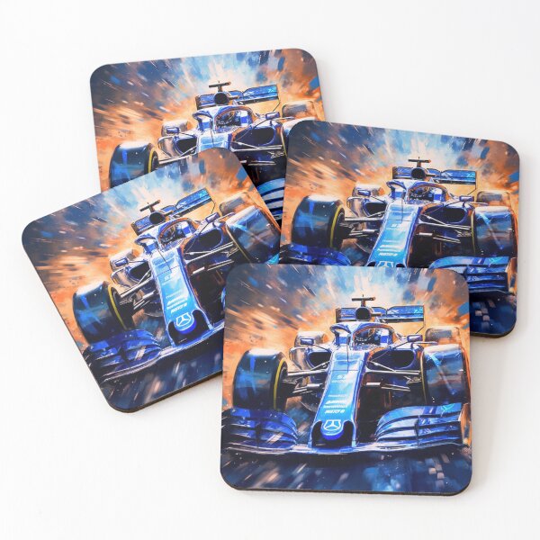 Item preview, George Russel Williams FW43B 2021 F1 Watercolour Painting Print designed and sold by PicTechNowArt.