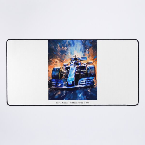 Item preview, George Russel Williams FW43B 2021 F1 Watercolour Painting Print designed and sold by PicTechNowArt.