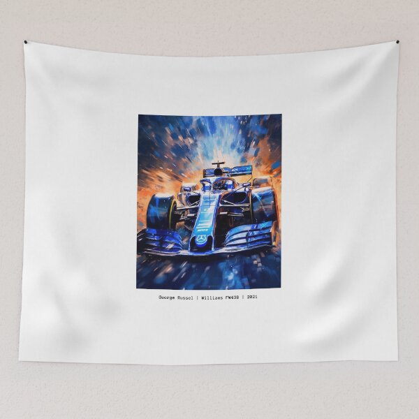 Item preview, George Russel Williams FW43B 2021 F1 Watercolour Painting Print designed and sold by PicTechNowArt.