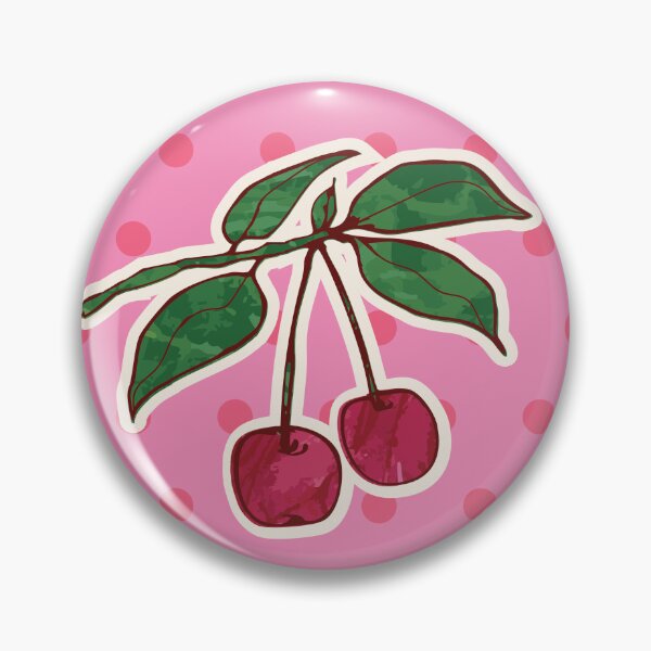 Item preview, Retro Vintage 50s cute cherries on polkadots designed and sold by Goddessart.